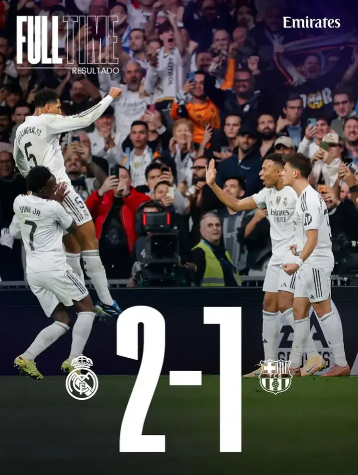 ELCLASICO⚽🇪🇦 WINNER REAL MADRID FT Realmadrid 2-1 Barcelona #realmadrid #halamadrid #fypシ゚viral 