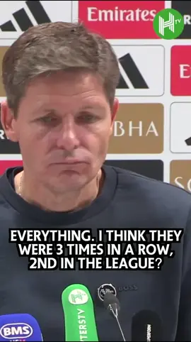 Oliver Glasner describes in great detail why Arsenal are top of the Premier League🗣️