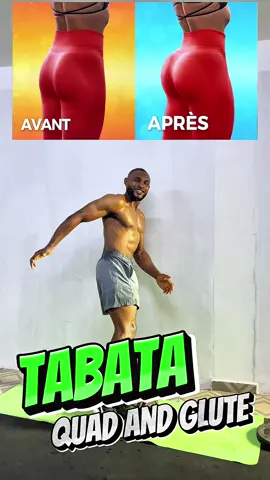 04 minutes « TABATA GLUTE 🍑 and QUAD 🦵 » Enregistre et essaye ça ! Pour une séance de 40min tu vas répéter ça 7 tours en prenant 2 minutes de repos après chaque tours  Bon entraînement 🍀👍 #creatorsearchinsights #legday #homeworkout #glutesworkout #stronglegs  @Fit Body Rosa 🇦🇴 @fish industry @Coach San_ @faniiiiii27💚🤍❤️ @CHYABELL @Fany la douce 🇨🇵🇨🇵🇮🇹💗💗 @💋🤎 