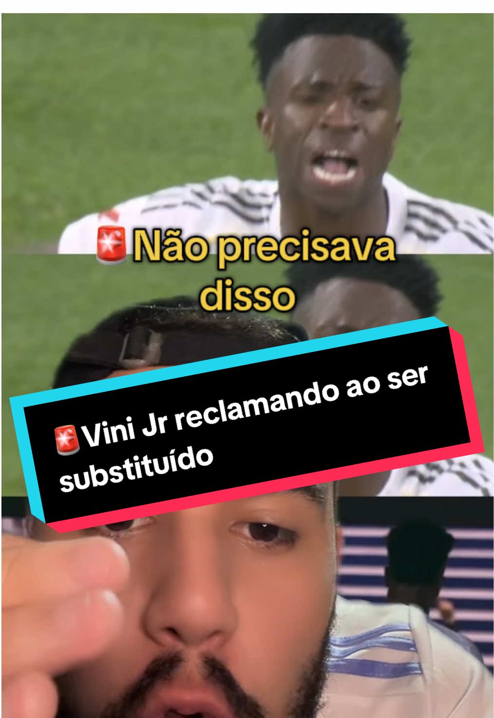 🚨Vini Jr sendo substituído no El Clássico #vinijr #realmadrid #xabialonso #elclassico #barcelona 