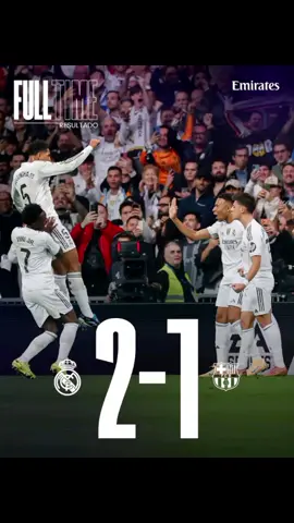 🏁 FT: Real Madrid 2-1 Barcelona ⚽ 22' Kylian Mbappé ⚽ 38' Fermín ⚽ 43' Bellingham #ElClásico #winner  #vamos #realmadrid 