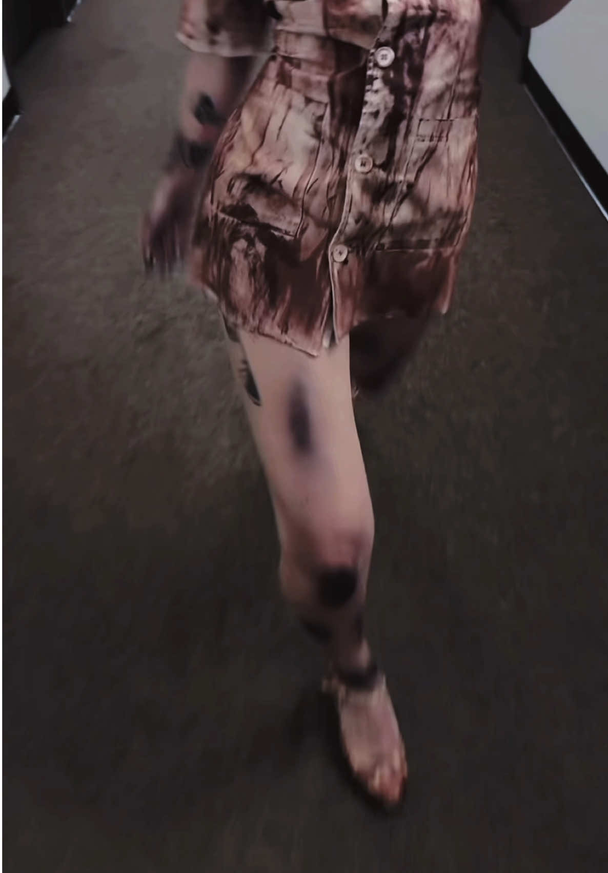 silent hill nurse cosplay 🩸 my first time weathering a cosplay and im actually rlly happy w how it came out :j what do we think 