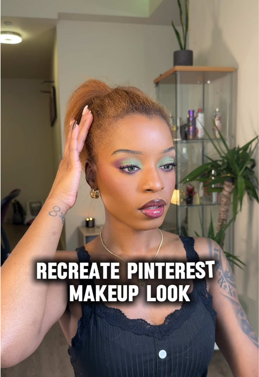 Part 1| Recreating this stunning  eyeshadow look. Part 2 coming soon, decrypting the eyeshadows 👀 #makeuptutorial #pinterestmakeup #makeupgirls #softglam 