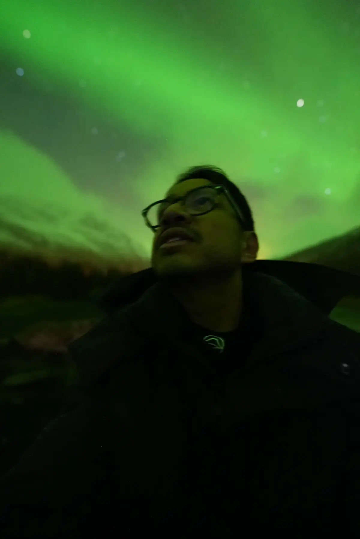 Aurora, Northern Norway, 25-10-25. I got lucky, its not that easy to see one this massive.