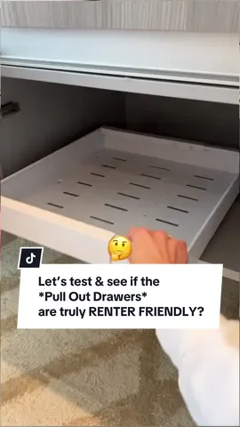 Replying to @Ebony ✨ Your Gadget Girl ✨ testing how “renter friendly” these cabinet pull out drawers are! I used them for 16 months and am moving, so I needed to remove them… I took a hair dryer to loosen the adhesive (and remove all residue). It took about 8 minutes of drying & loosening per side!  So is the extra added space & organization worth it? I definitely think so! Especially because they came off completely and you can reuse them with new adhesive. Such a great organizing find! #tiktokshopcreatorpicks #tiktokshophome #tiktokshophomefinds #tiktokshoporganizer #renterfriendlyupgrade 