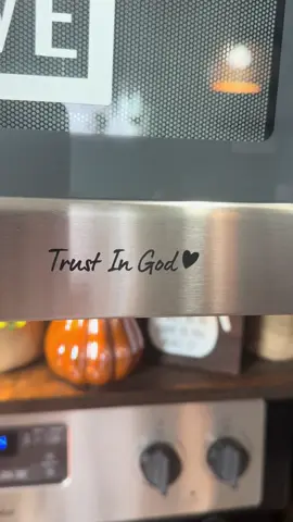 Easy to apply and i think we all need more of it. #trustingod #vinylquotes #homedecor