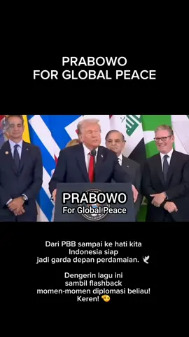 Prabowo for Global Peace adalah sebuah lagu yang diciptakan sebagai bentuk penghormatan kepada Presiden Prabowo Subianto atas komitmennya terhadap perdamaian dunia.  #GlobalPeace #Prabowo #DiplomasiIndonesia #JagaDunia #fyppppppppppppppppppppppp 
