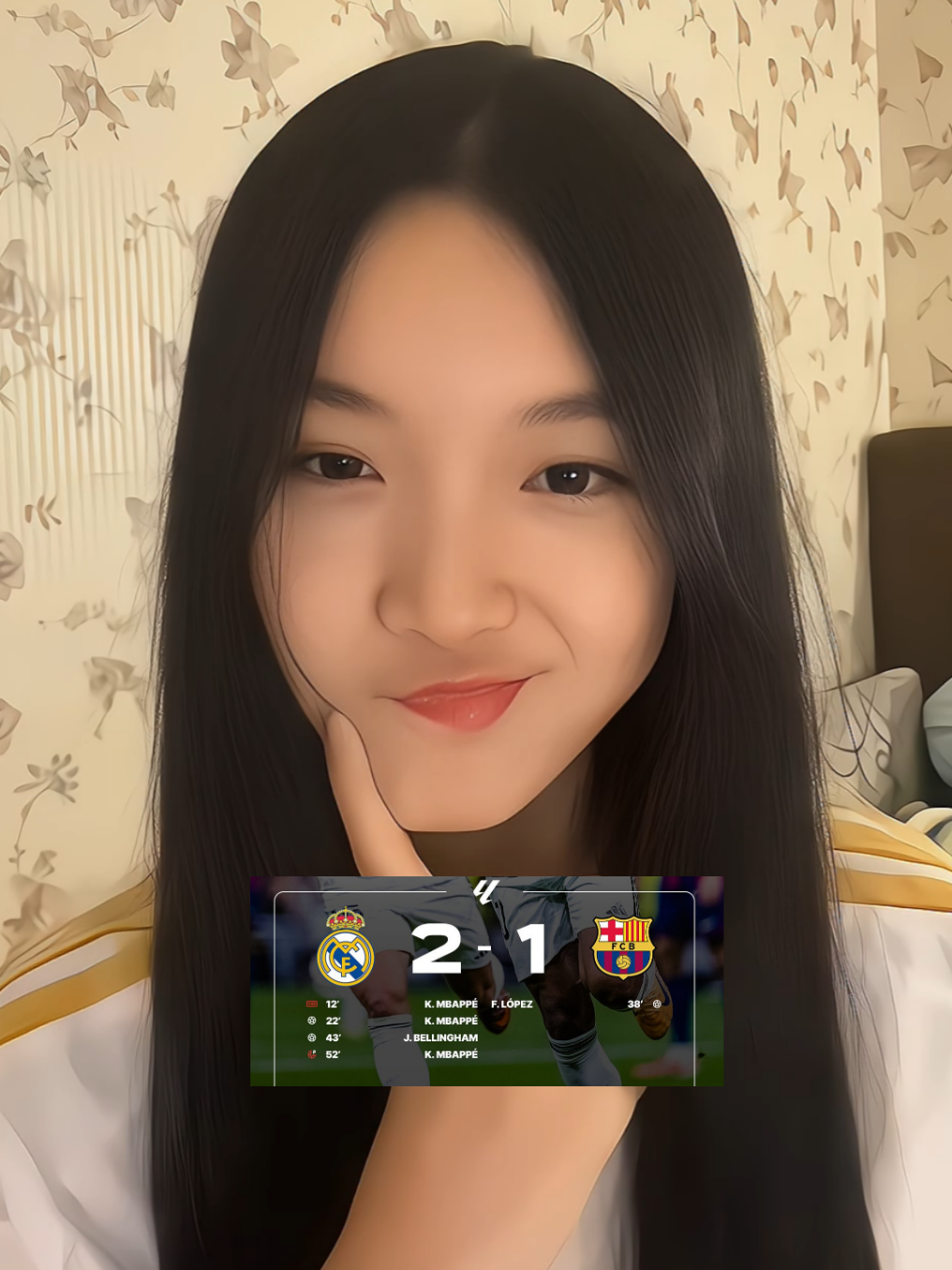 boleh begadang asal timnya jago 🤭 #delynnjkt48 #adelinewijaya #realmadrid #halamadrid #jkt48 