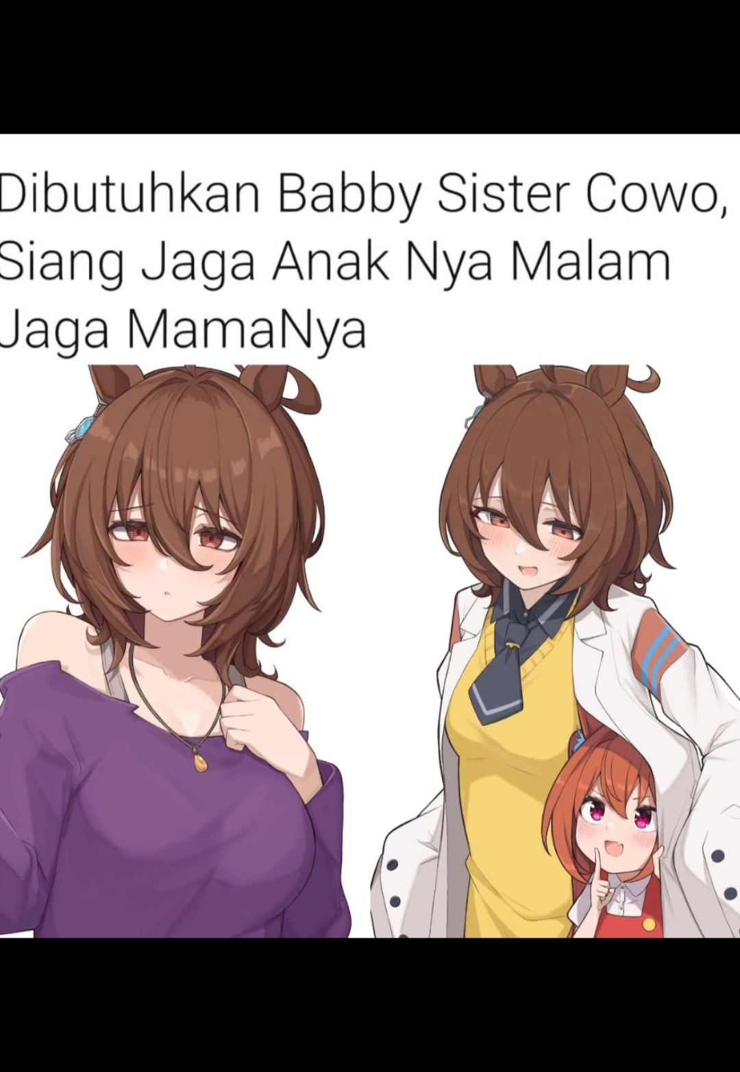 ntahlah mau post apa🗿                                               SC:Fesnuk (poto pertama)                                            #umamusume #umamusumeprettyderby #agnestachyon #daiwascarlet 