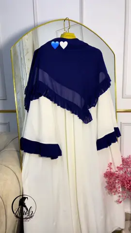 توفر اللون الأبيض بالأزرق🤍💙  التوصيل متوفر 🚚🚚🚚😂 ☎️☎️0697978860☎️☎️ #explorer #hijabstyle #hijab #khimar #abaya 