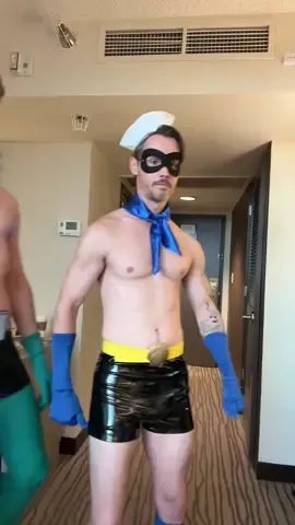 Mermaid man and barnacle boy UNITE? #cosplay #spongebob #halloween #anime #fyp @patrickbubblepop 