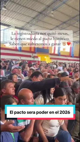 El pacto volverá a tener presidente en el 2026, muestra de ello es una registraduria temerosa. Poco preparada, pensaron éramos pocos, pero somos cientos. ✊🏼❤️‍🔥#nicolcarvajalq #colombia #pactohistorico #petro #ivancepeda 