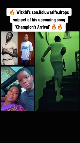 🔥 Wizkid’s son,Boluwatife,drops snippet of his upcoming song ‘Champion’s Arrival’ 🔥🔥 #wizkid #boluwatife #wizkidfc #juicyblog247 #tiktokviral 