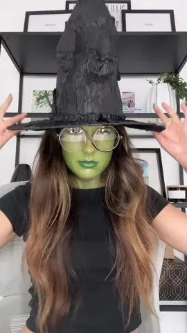Halloween makeup practice…what a chore Elphaba is lol #halloween #halloweenmakeup #elphabathropp #wickedwitch 