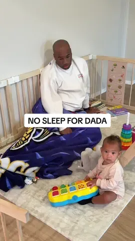 When you leave for the weekend and forget that your responsibilities can now speak. No sleep for daddy! 😂 #baby #family #dadsoftiktok #daddysgirl 