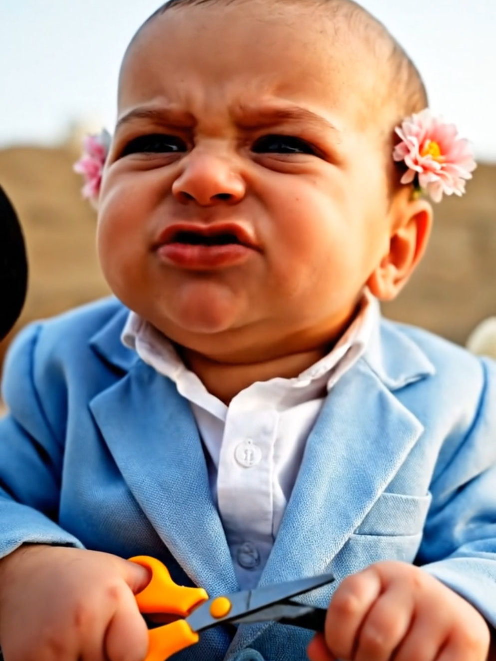 البيبي زعلان 😱🤯😱 #الذكاء_الاصطناعي #اطفال #veo3 #meme #مشاهدات100k🔥 #viral #اعادة_النشر🔃 #satisfyingvideo #اطفال_veo3 