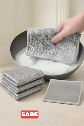 Transforme a limpeza da sua cozinha com o Kit de Panos de Limpeza Aço Premium: rápido, eficiente e sem arranhões!