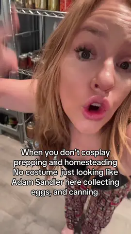 I will never be your aesthetic, proper content creator I make it real. This is what we look like when we’re actually canning when we’re actually out with our animals. #homesteading #prepper #fakeaesthetic 