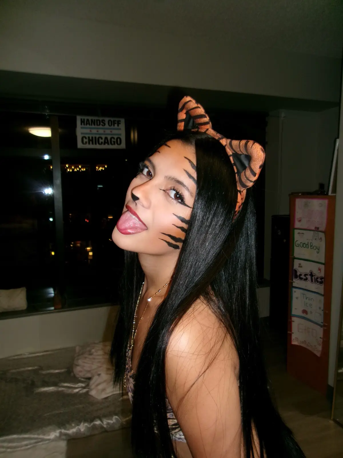 #fyp #college #costume #tiger #makeup 