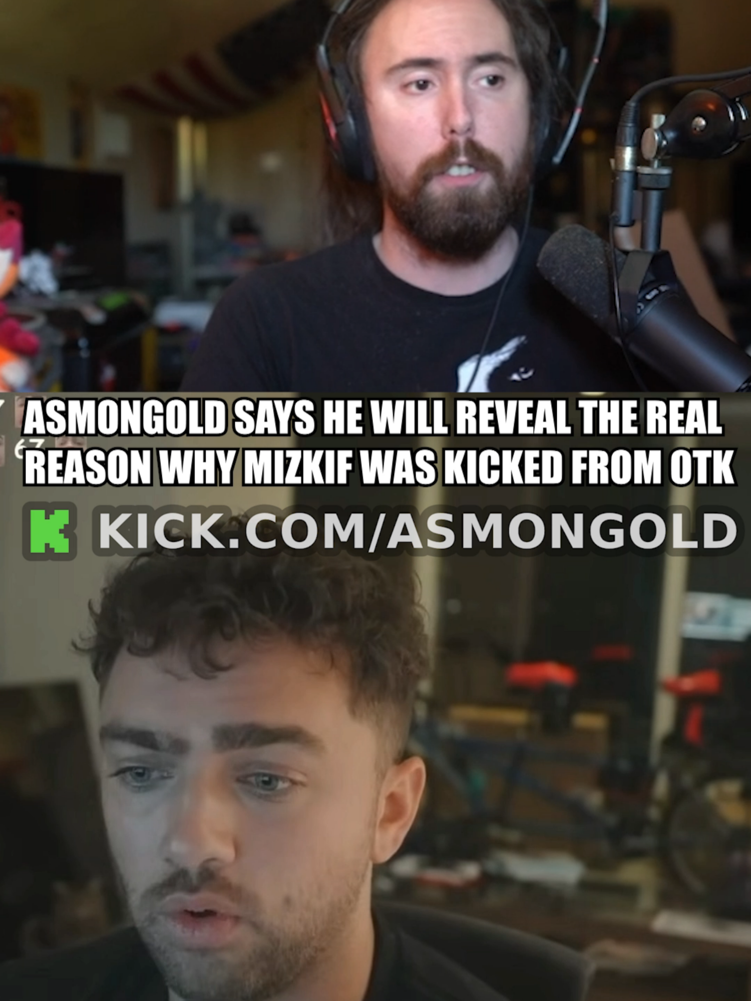 Asmongold says he will reveal the real reason Mizkif was kicked from OTK #asmongold #mizkif #emiru #otk