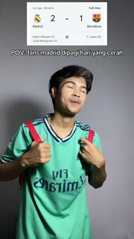Fans sebelah tidurnya nyenyak? Atau gabisa tidur?🤣 • • • #ElClasico #realmadridvsbarcelona #fyp 