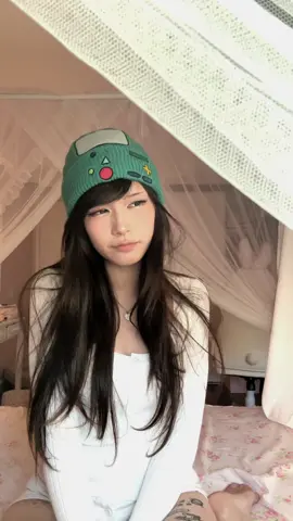 bmo beanie . . . LINK IN BIO for discounts on eye contacts. Contacts used: “Dolly Hazel” from Eyemoody!