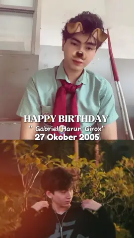 happy birthday darling 🫶 ulang tahun sekarang yaaaaa hiiii I'm getting older, Gabyyy stay healthy yeah keep up the good work shooting the film and hopefully I can meet you there yeah🤭Thank you for being my idol once again happy birthday GABBY GABRIEL HARUN GIROX@whitemanggabriel_05 #gabrielharungiroux #fypシ゚ #fypage #happybirthday 