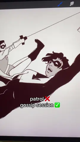he’s telling tim about overheard bar conversations #dc #nightwing #robin #richardgrayson #timdrake 