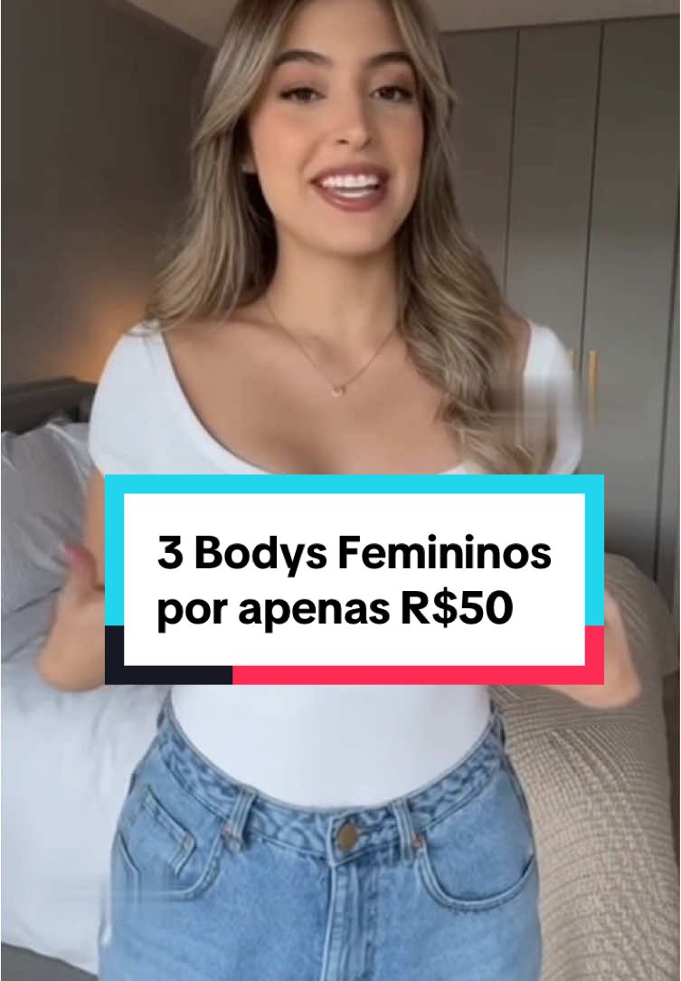 Kit 3 body feminino duplex manga curta decote quadrado.  #tiktokshop #modafeminina #tendencia 