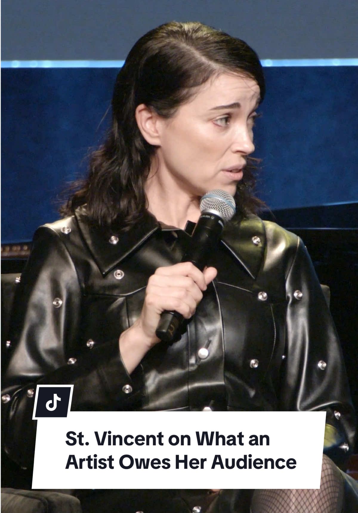 “You are lucky to give back into that . . . great unknown.” At the #NewYorkerFest, St. Vincent talks artistry and humility. #stvincent #music 