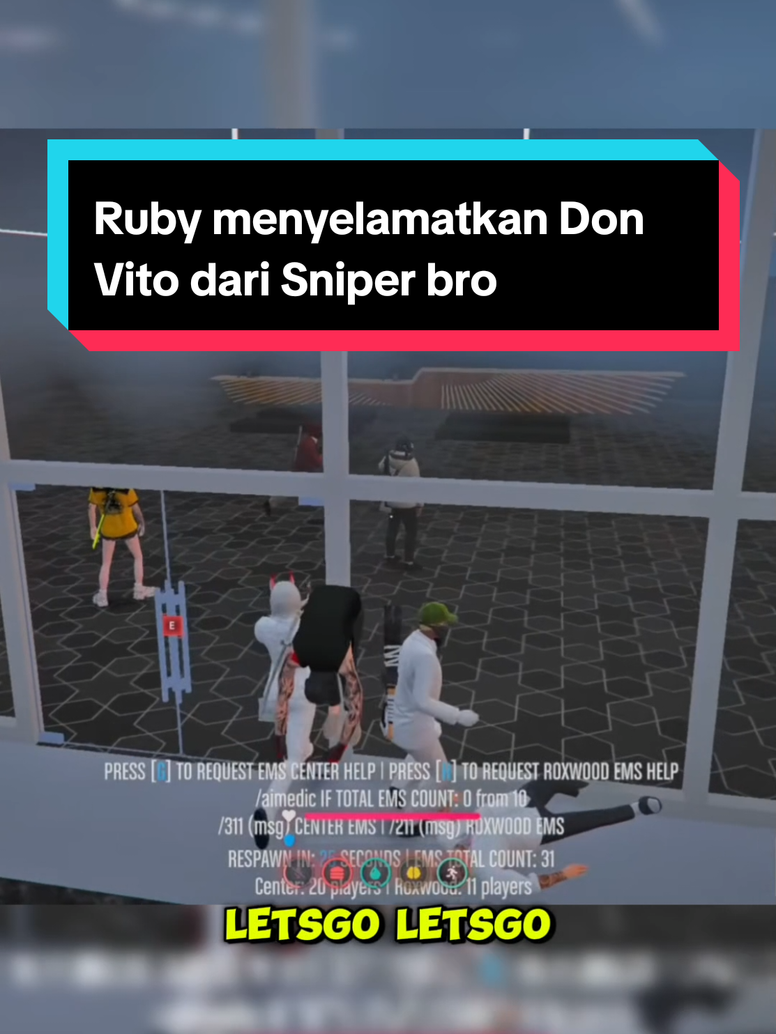 Ruby menyelamatkan Don Vito dari Sniper bro @KO DELWYN CEOKOPAT @rubychu666 #imeroleplay #roleplay  #windahbasudara #ibot13 #motionliferp