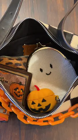 It Makes me so happy to open my purse and see all the cute Halloween goodies #coachpurse #coachtopia #pursetok #purseoftheday #whatsinmybag 