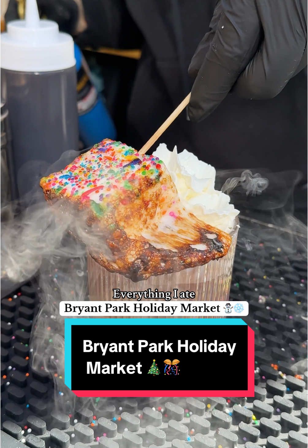 Its offically my favorite time of year in NYC at The Bryant Park Holiday Market! Follow along for all my holiday recs and things to do this season on IG and on my substack! #nycholidays #nycchristmas #nycfood 