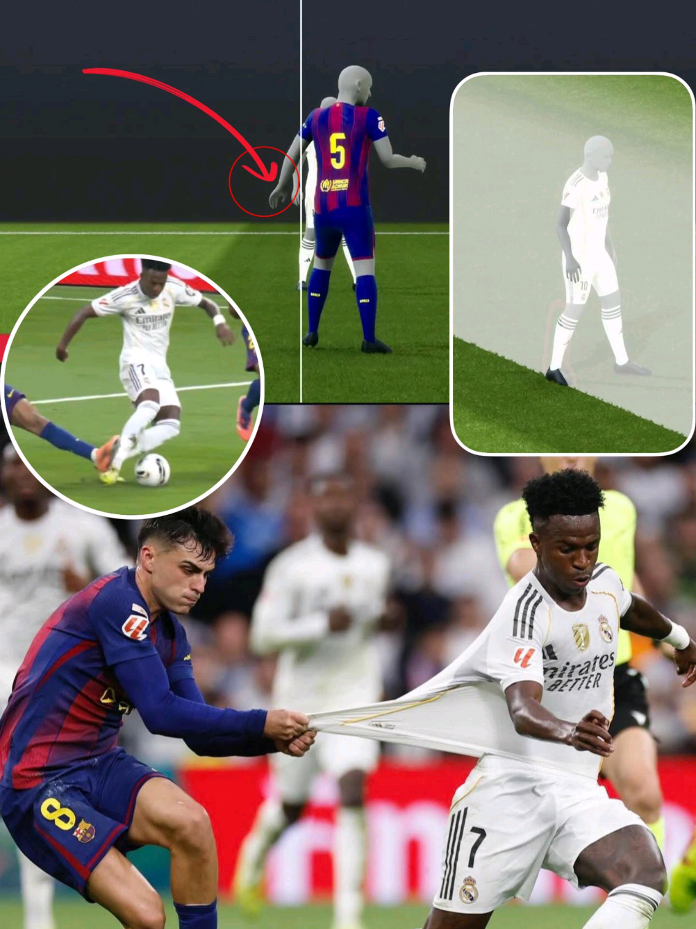 Clásico 2025 : pénalty refusé, but annulé… le match le plus mal arbitré de l’année ?! 😳| Real Madrid vs Barcelone #traceunivers #classico #pedri #Vinicius #realmadrid 