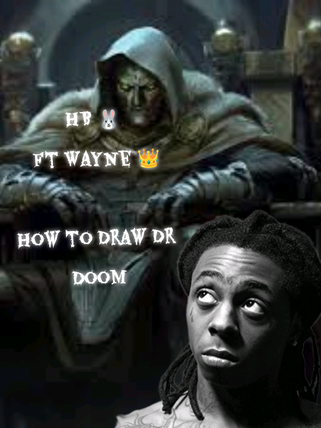 HOW TO DRAW ✏️ #DrDoom in 1 minute ⌚ ...... to LIL WAYNE? 🤔 #fyp #artistsoftiktok #sketch #avengersdoomsday 