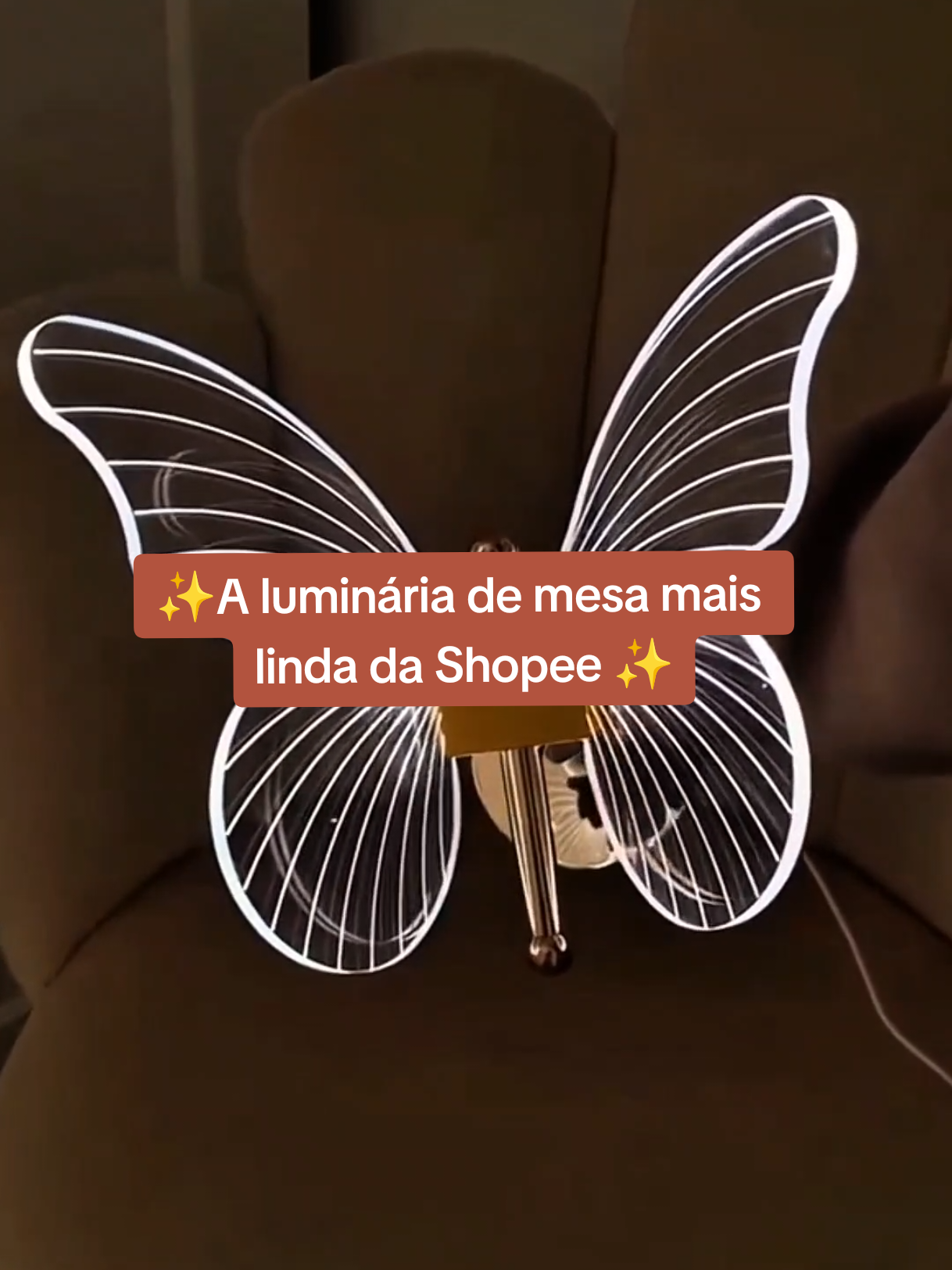 ✨ Deixe qualquer cantinho iluminado e charmoso com essa luminária de borboleta 🦋  O toque que faltava na sua decoração! 💬 me fale, o que uma casa precisa para ficar bonita? 🔗 Copie o id: ACW-BYZ-BXZ 💬ou comenta para receber o link.#shopee #luminariaborboleta #luminariademesa #shopeebrasil #viral 