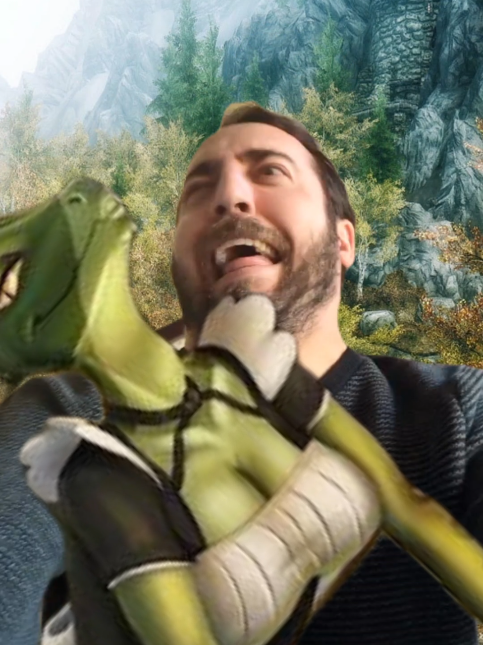 I once saw Rolff Stone Fist milking a Dunmer in an alley in the Grey Quarter #skyrim #skyrimmemes #elderscrolls #dragonborn #argonian 