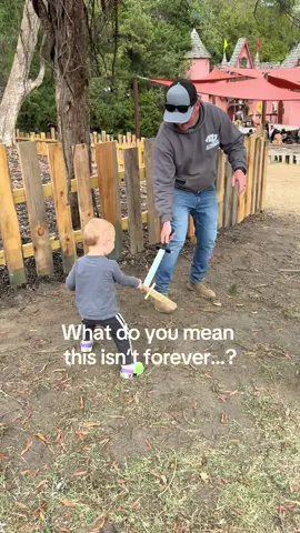 Just boys being boys 🥺❤️ #renfest #swords #dadandsons #fyp 