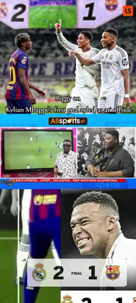 🚨🚨 |ANALYSIS: Biggy on Kylian Mbappé's first goal ruled as an offside‼️ #realmadrid #fyp #barcelona #ElClasico #foryoupage 