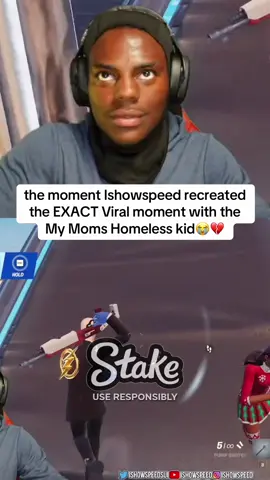 the moment Ishowspeed recreated the EXACT Viral moment with the My Moms Homeless kid😭💔 #ishowspeed #fyp 