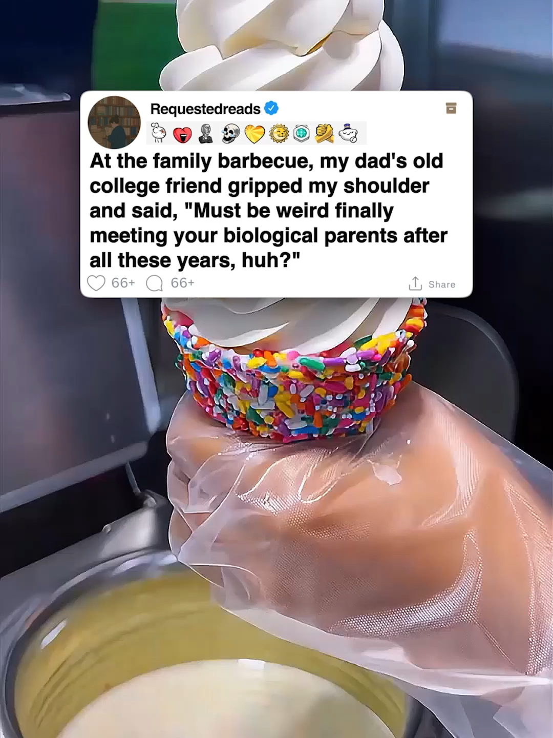 At the family barbecue, my dad's old college friend gripped my shoulder and said, 