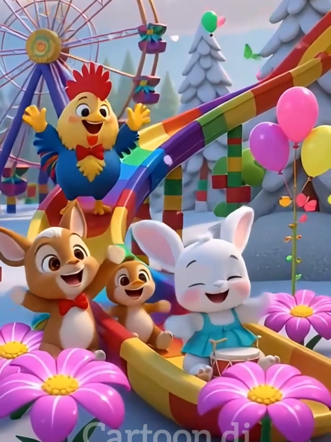 Cute cartoons enjoying#kids #kidssong #kidscartoon #cartoonvideo #foryou 