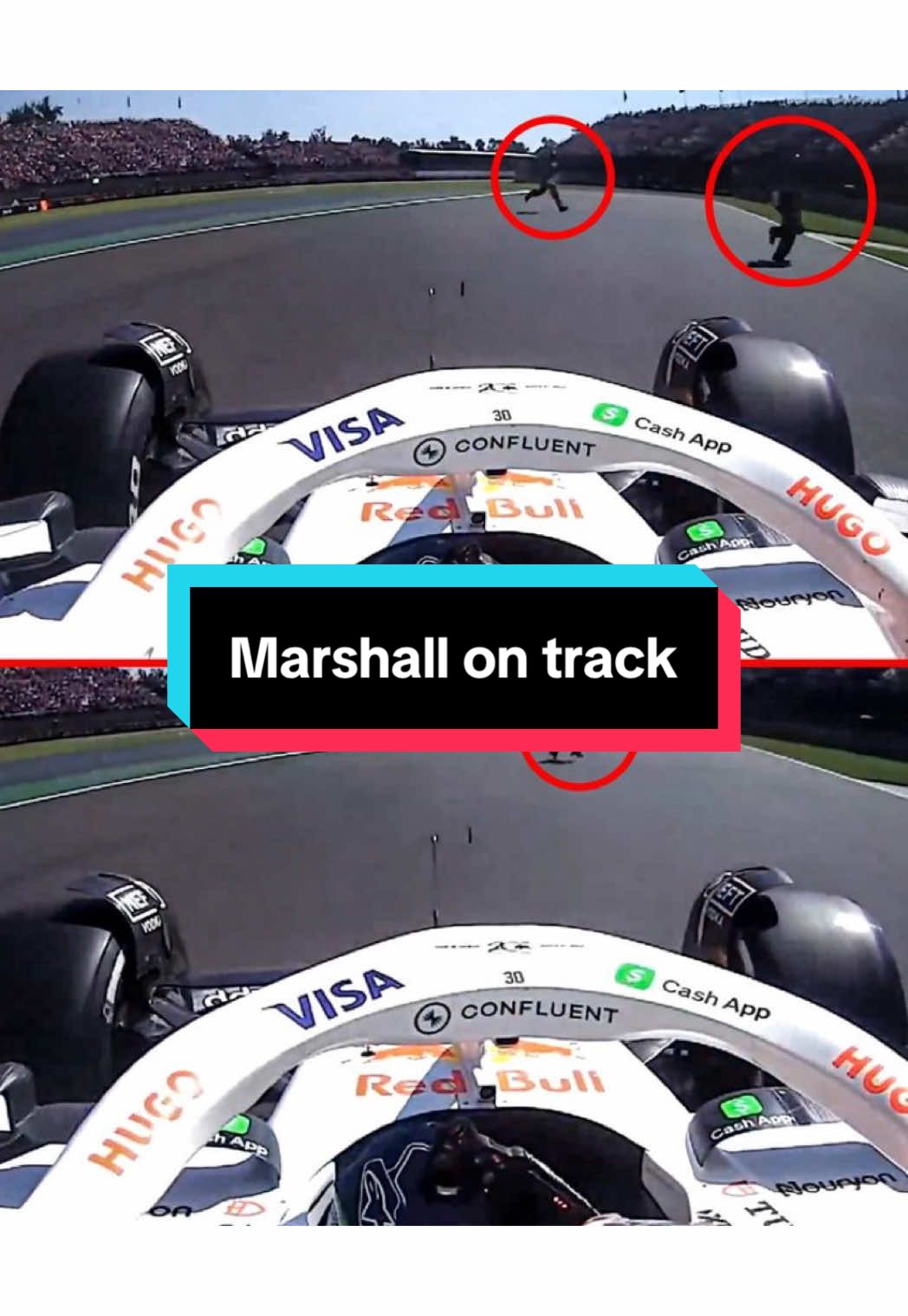 Liam Lawson came so close to hitting a marshal who ran across the track today #MexicoGP #fyp #f1 #liamlawson 