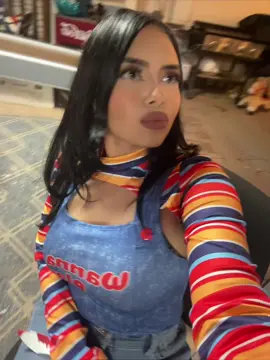 Ya was buzzin 😂🤏🏽 #chucky #costume #halloween #halloweenlook #chuckytiffany #mexican 