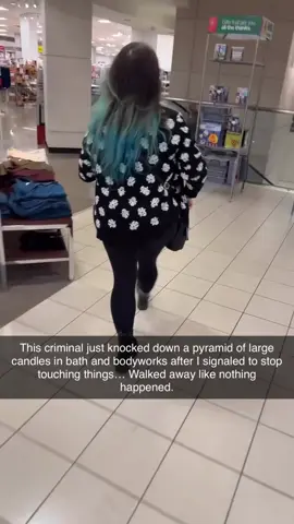 In my defense… I didn’t hear any glass break 😅.. I think he’s just being dramatic. But those candle stacks at #bathandbodyworks are ridiculous. 