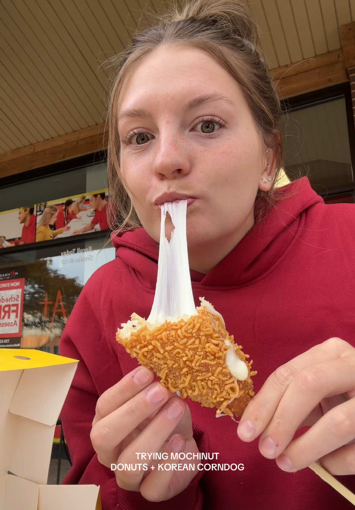 i need to get korean corn dogs more i love them so much  #mochinut #mochinutdonut #koreancorndog #mukbang #foodreview 