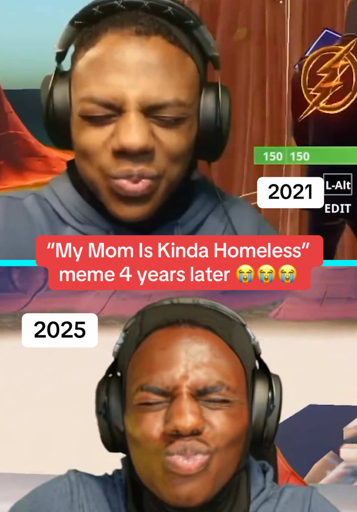 4 years, same face 🤣 @IShowSpeed #mymomiskindahomeless #speed #fortnite #stream #gaming 