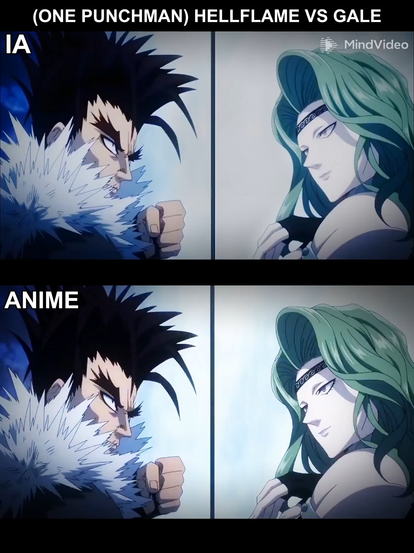 Anime vs IA (Hellfire vs Gale)#onepunchmanseason3#saitama#onepunchman#garou#king