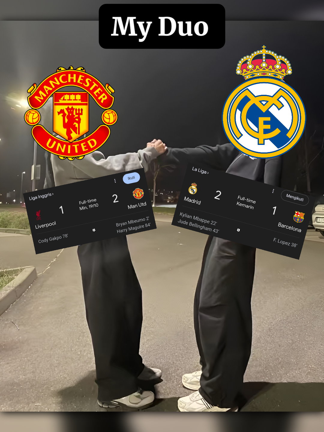Duo M mulai ganas😹🤟 .  .  .  .  .  #realmadrid #manchesterunited #liverpool #barcelona #fyp