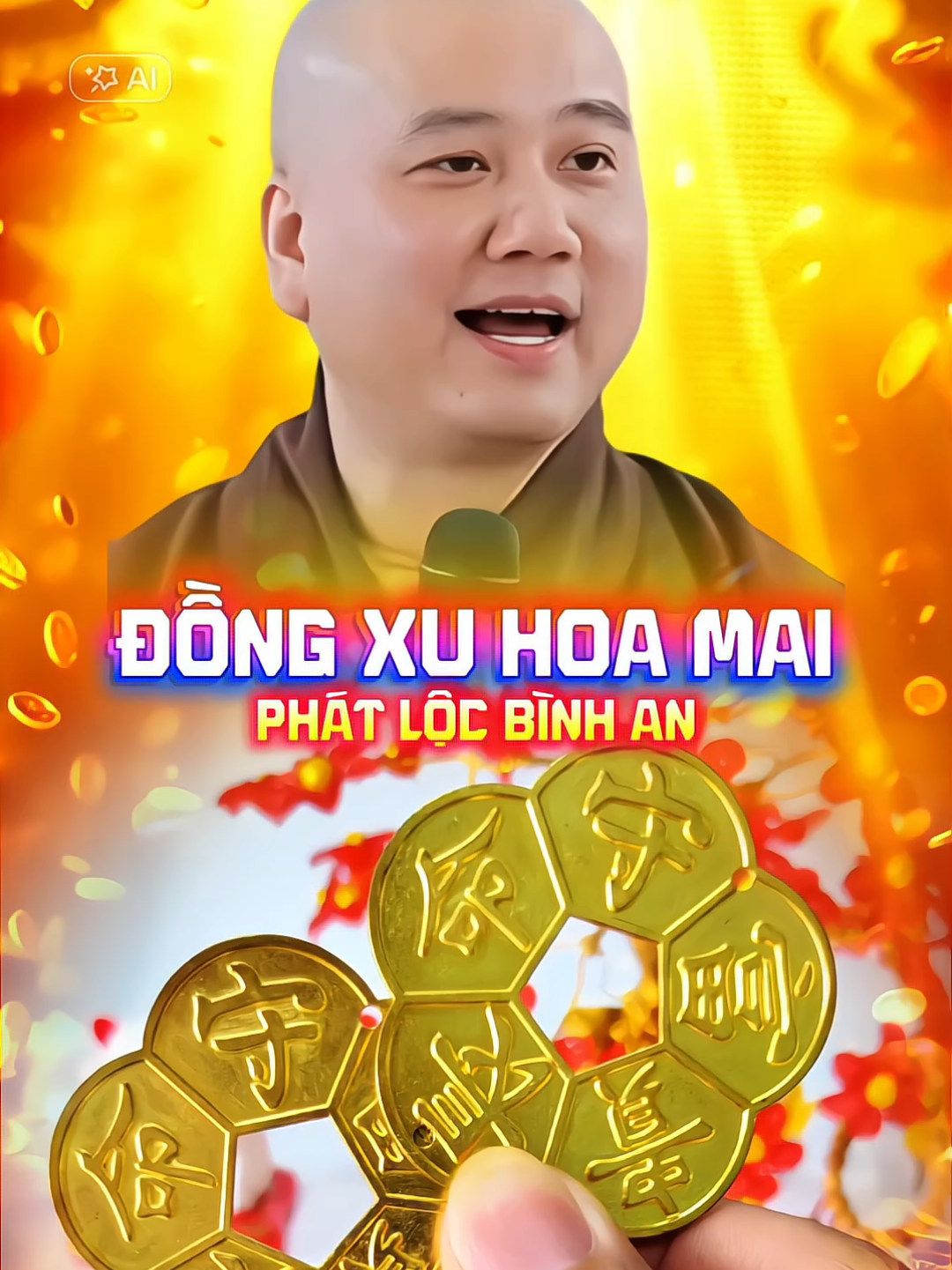 Đồng xu hoa mai kim tiền#vatphamphongthuy #dongxuhoamai#dongxu 